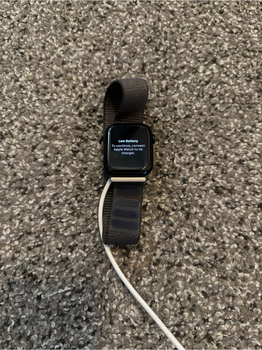 Apple Watch with Black Sport Loop Band and Silver Case
